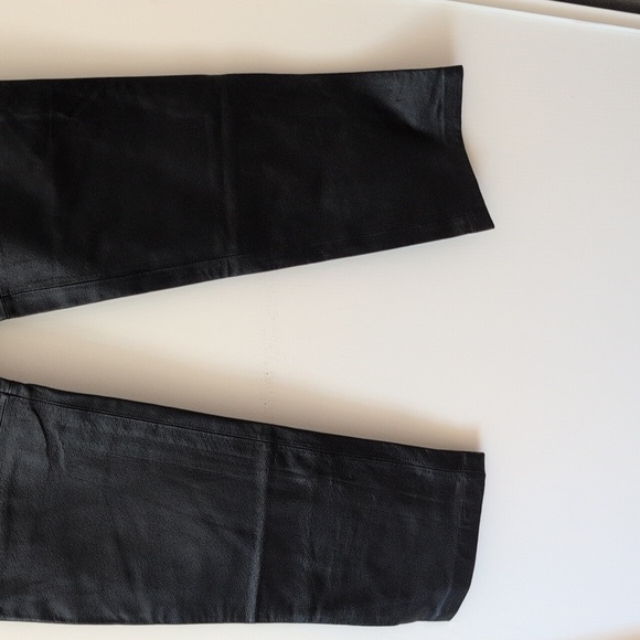 Vintage NWT Modern Images Womens 8 Black Leather Pants Deadstock Party Biker - Picture 2 of 8